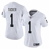 Women's Las Vegas Raiders #1 Tre Tucker White 2025 Vapor Stitched Jersey Dzhi,baseball caps,new era cap wholesale,wholesale hats